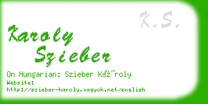 karoly szieber business card